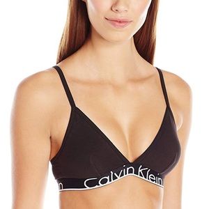 Calvin Klein id bralette soft black logo bra